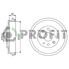 5020-0050 PROFIT Тормозной барабан