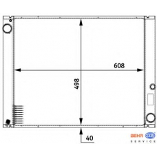 8MK 376 729-511 HELLA Радиатор, охлаждение двигателя