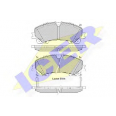 182202 ICER Комплект тормозных колодок, дисковый тормоз