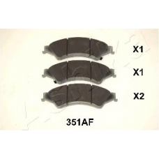 50-03-351 Ashika Комплект тормозных колодок, дисковый тормоз