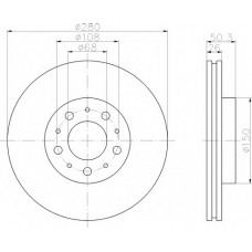 8DD 355 103-681 HELLA Тормозной диск