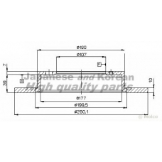 0990-3008 ASHUKI Тормозной диск