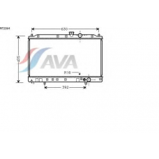 MT2064 AVA Радиатор, охлаждение двигателя