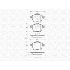 363702160312 MAGNETI MARELLI Комплект тормозных колодок, дисковый тормоз
