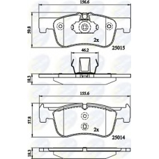 CBP02148 COMLINE Комплект тормозных колодок, дисковый тормоз