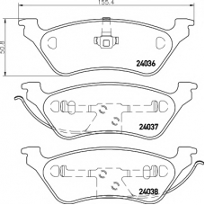 8DB 355 011-061 HELLA PAGID Комплект тормозных колодок, дисковый тормоз