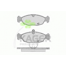 35-0171 KAGER Комплект тормозных колодок, дисковый тормоз