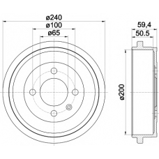 MBD302 MINTEX Тормозной барабан