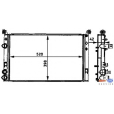 8MK 376 720-571 HELLA Радиатор, охлаждение двигателя