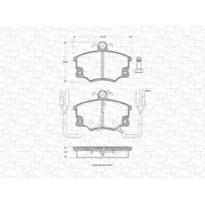 363702160144 MAGNETI MARELLI Комплект тормозных колодок, дисковый тормоз