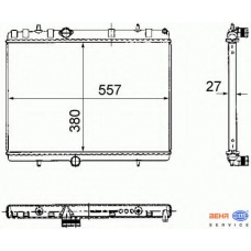 8MK 376 781-111 HELLA Радиатор, охлаждение двигателя