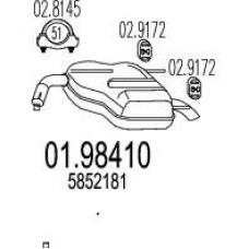 01.98410 MTS Глушитель выхлопных газов конечный