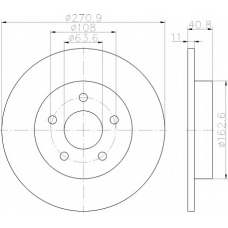 8DD 355 118-221 HELLA Тормозной диск