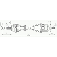 DRS6141.00 OPEN PARTS Приводной вал