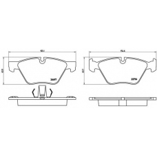 P 06 060 BREMBO Комплект тормозных колодок, дисковый тормоз