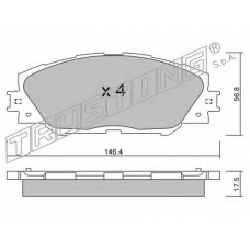 764.0 TRUSTING Комплект тормозных колодок, дисковый тормоз