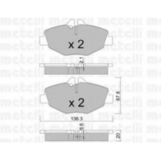 22-0562-0 METELLI Комплект тормозных колодок, дисковый тормоз