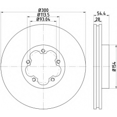 8DD 355 118-421 HELLA PAGID Тормозной диск