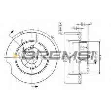 DBB043S BREMSI Тормозной диск