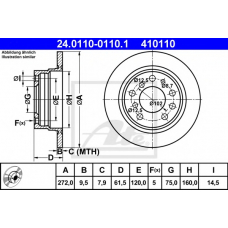 24.0110-0110.1 ATE Тормозной диск
