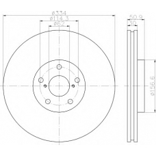 8DD 355 121-861 HELLA Тормозной диск