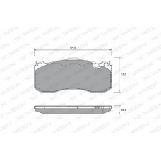151-2708 WEEN Комплект тормозных колодок, дисковый тормоз
