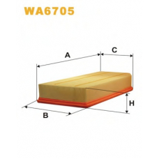 WA6705 WIX Воздушный фильтр