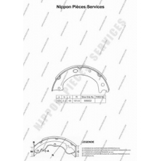 N350N33 NPS Комплект тормозных колодок