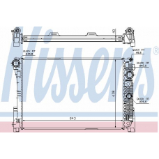 67163 NISSENS Радиатор, охлаждение двигателя
