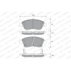 151-2721 WEEN Комплект тормозных колодок, дисковый тормоз
