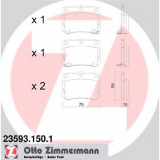 23593.150.1 ZIMMERMANN Комплект тормозных колодок, дисковый тормоз