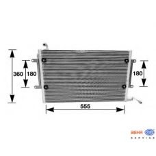 8FC 351 036-081 HELLA Конденсатор, кондиционер