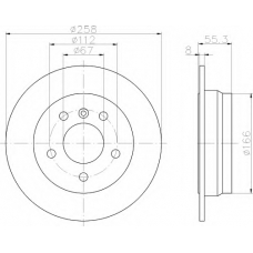 8DD 355 106-951 HELLA Тормозной диск