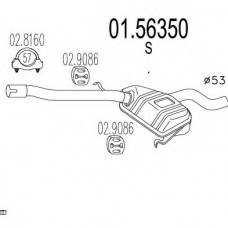 01.56350 MTS Средний глушитель выхлопных газов