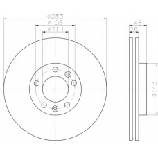 8DD 355 108-411 HELLA Тормозной диск