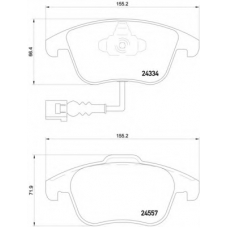 P 85 130 BREMBO Комплект тормозных колодок, дисковый тормоз