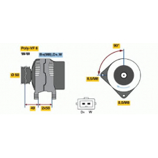 0 986 040 890 BOSCH Генератор