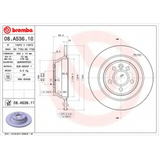 08.A536.10 BREMBO Тормозной диск