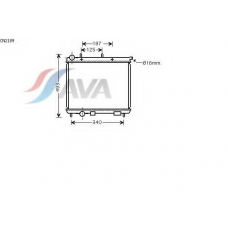 CN2189 AVA Радиатор, охлаждение двигателя