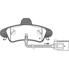 BPA0433.12 OPEN PARTS Комплект тормозных колодок, дисковый тормоз