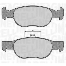 363916060239 MAGNETI MARELLI Комплект тормозных колодок, дисковый тормоз