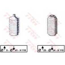 JBE117 TRW Комплект пылника, рулевое управление