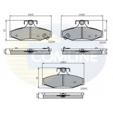 CBP3586 COMLINE Комплект тормозных колодок, дисковый тормоз