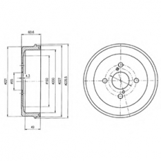 BF412 DELPHI Тормозной барабан