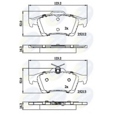 CBP01629 COMLINE Комплект тормозных колодок, дисковый тормоз