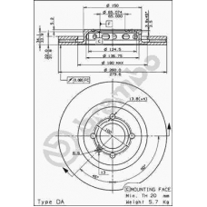 09.6728.10 BREMBO Тормозной диск