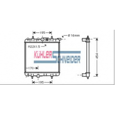 0720121 KUHLER SCHNEIDER Радиатор, охлаждение двигател