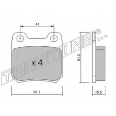 285.0 TRUSTING Комплект тормозных колодок, дисковый тормоз