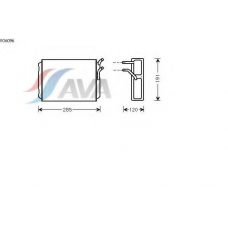 VO6096 AVA Теплообменник, отопление салона