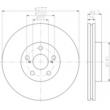 MDC1694 MINTEX Тормозной диск